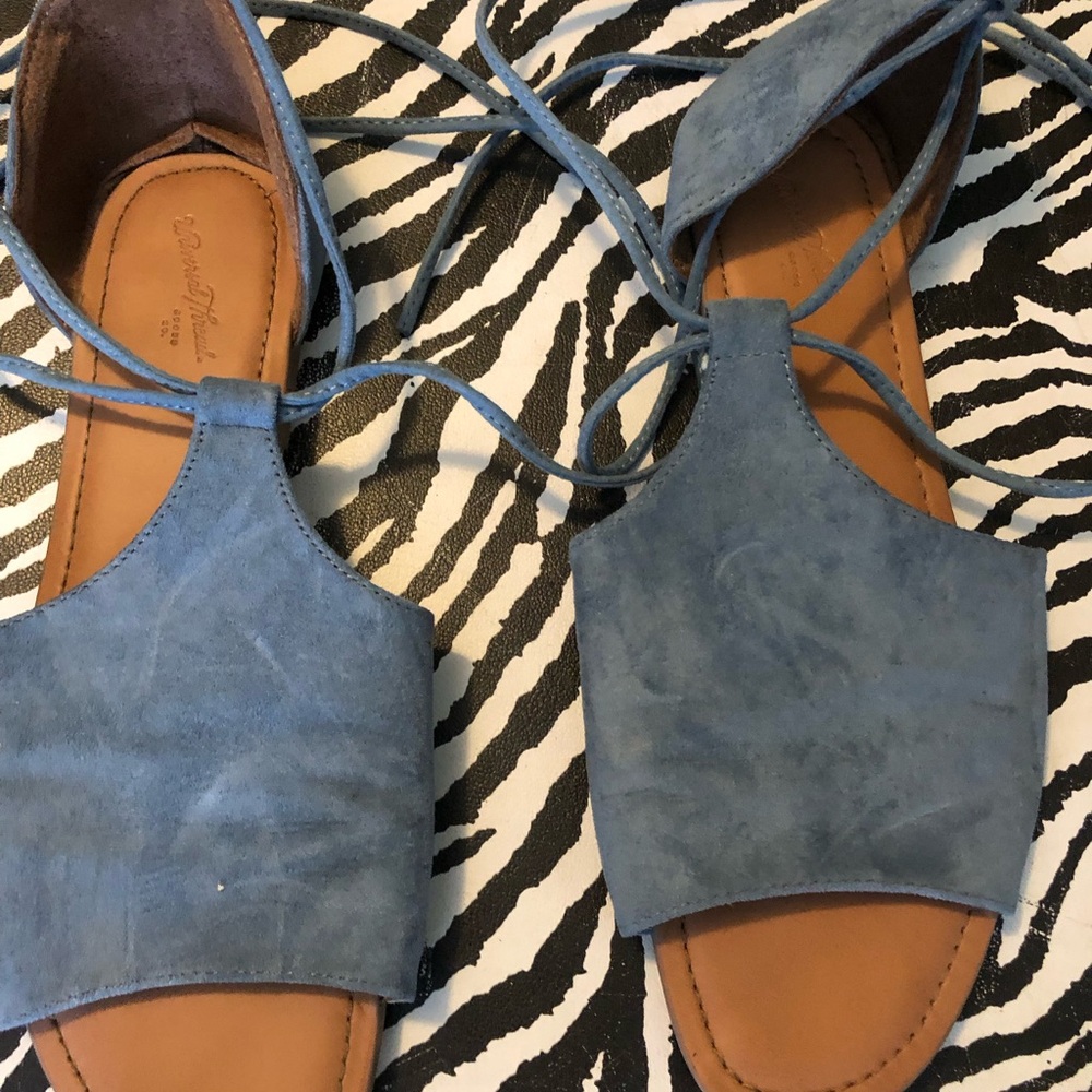 Blue Suede Women's Sandals